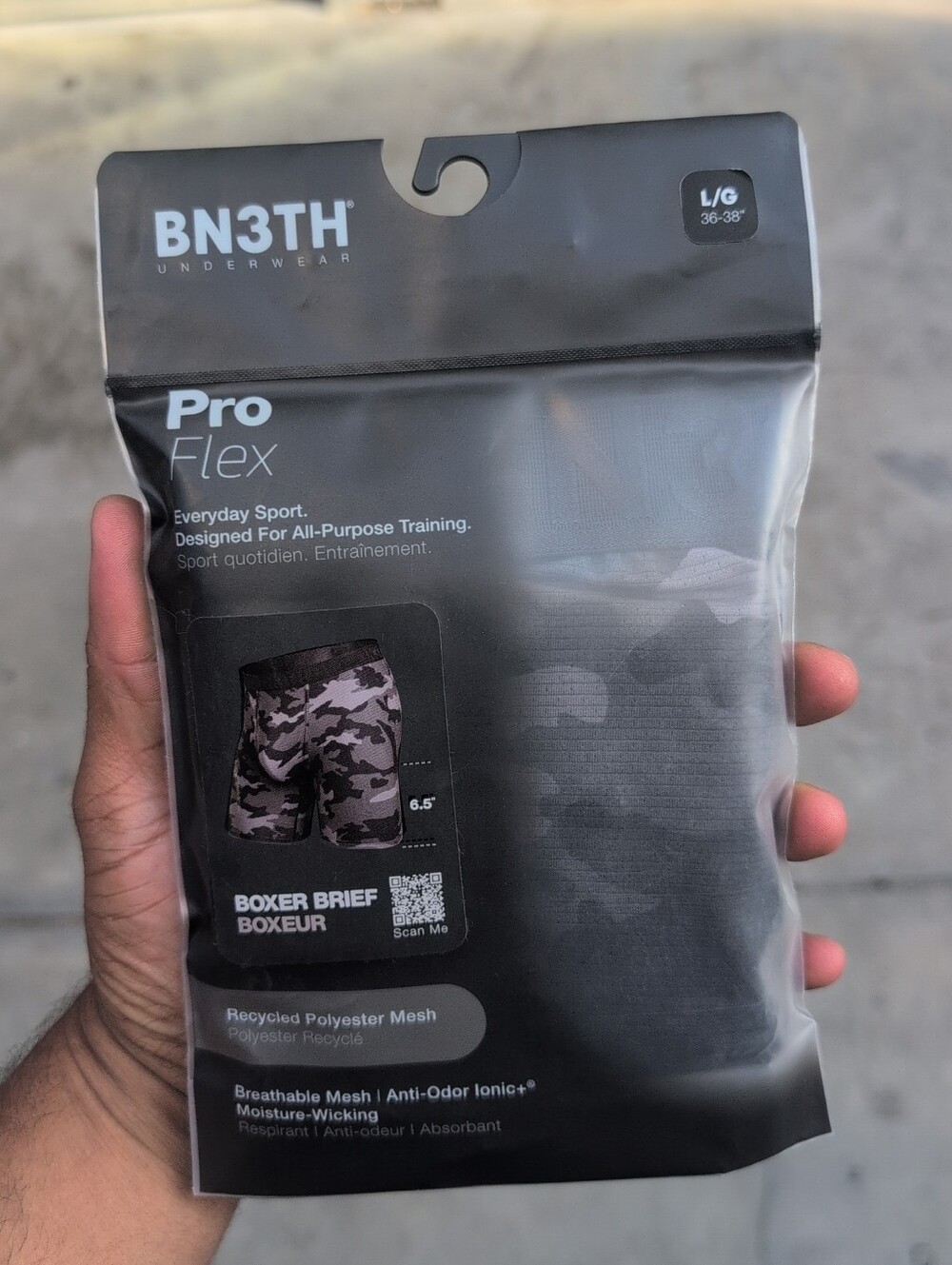 BN3TH Men's Athletic Pro Flex Oversized Camo-cover Boxer Briefs - Size L - Picture 3 of 4